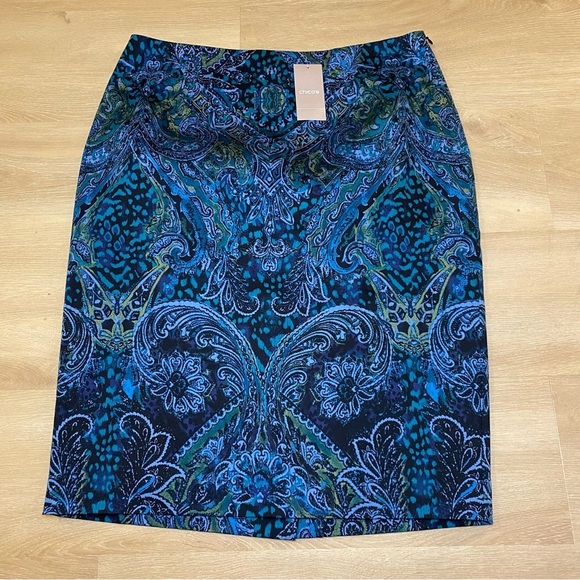 Chicos Animal Paisely Anna Skirt Size 1 NWT - Picture 4 of 8